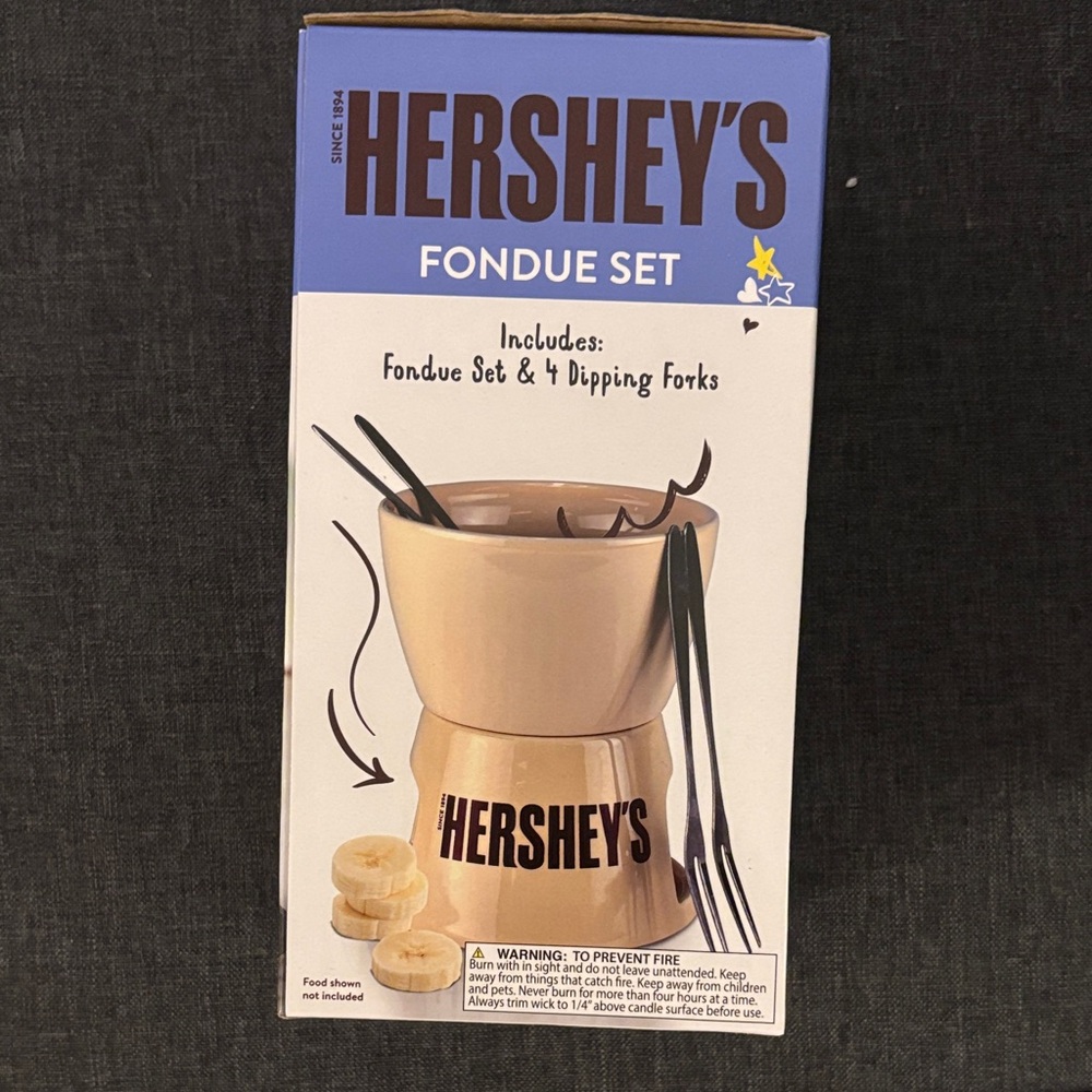 HERSHEY'S Cream Fondue Set - Beige Chocolate Fondue Pot - Picture 2 of 2